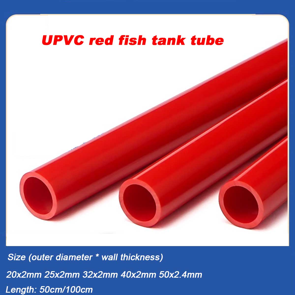 Aquarium Plant Red - 20 ~ 50mm Tubo UPVC Acquario