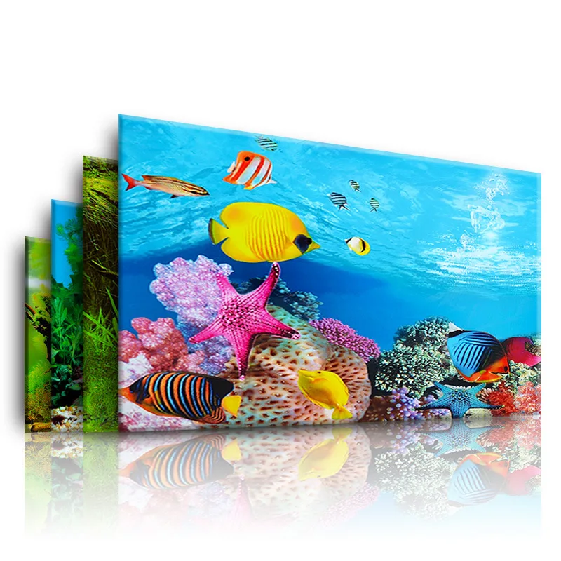 Aquarium Planted Background - Sfondo per acquario Adesivo 3D Poster
