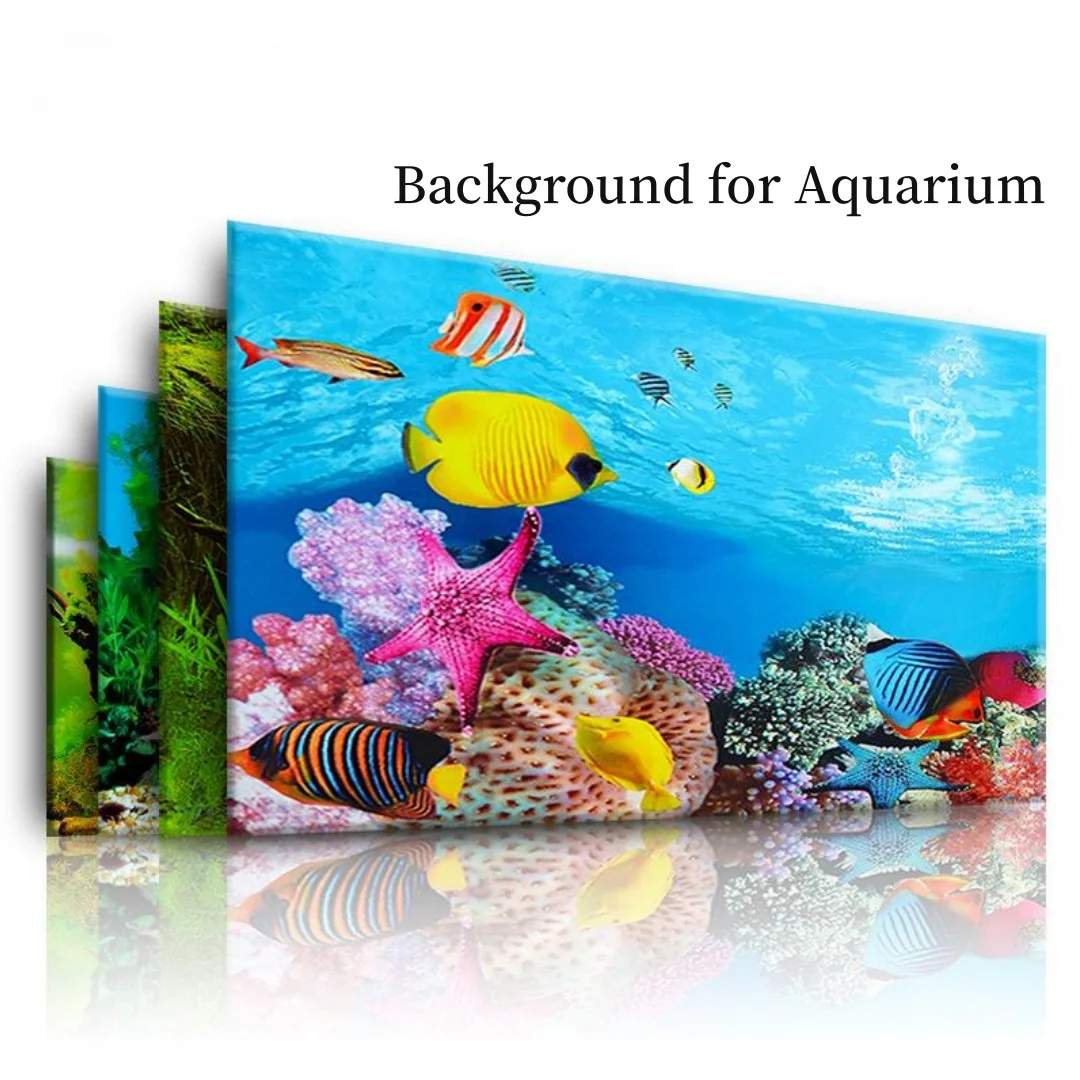Aquarium Planted Background - Sfondo Acquario Adesivo 3D Poster Decorazione