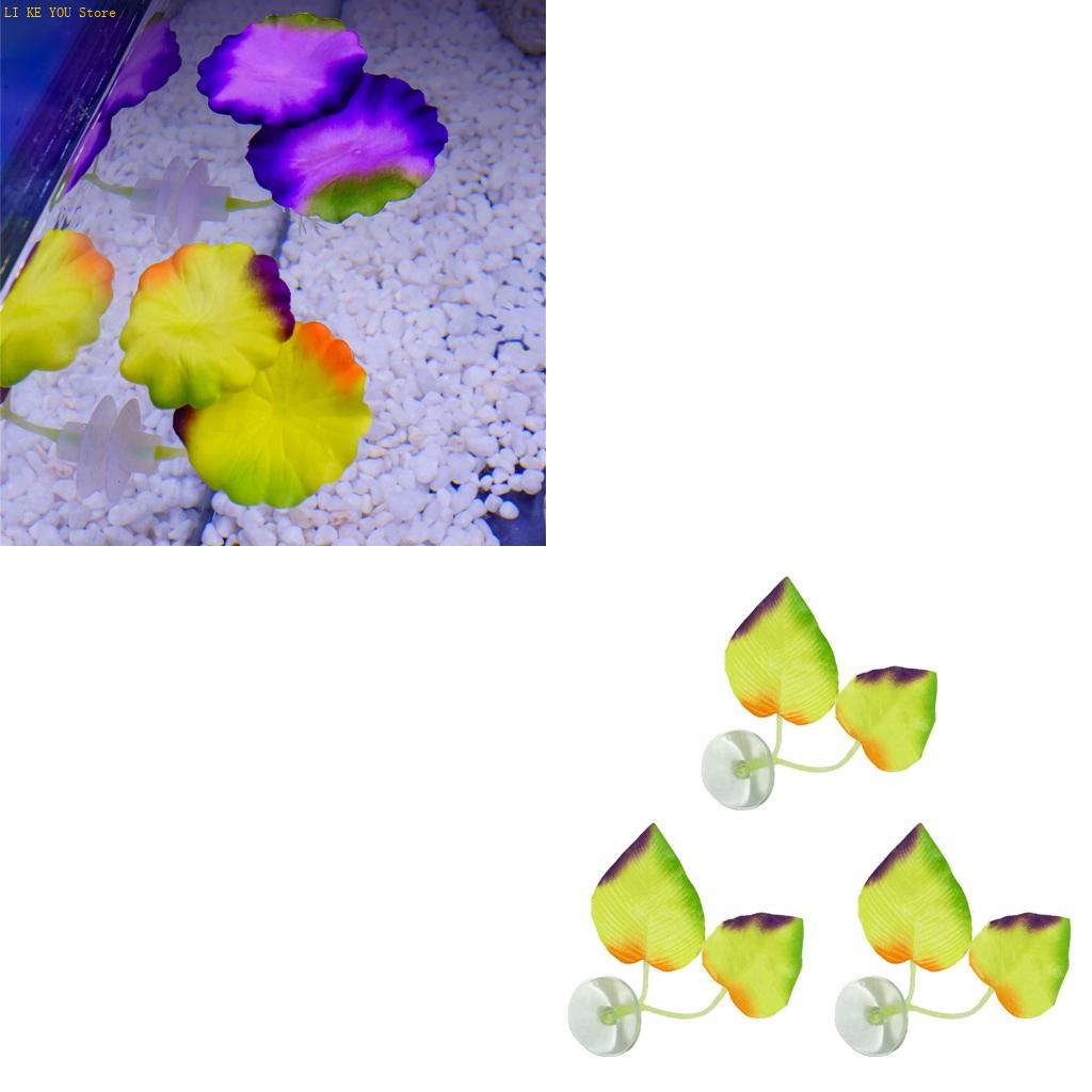 Aquarium Planted Background - W3JE 3 pezzi piante acquatiche colorate
