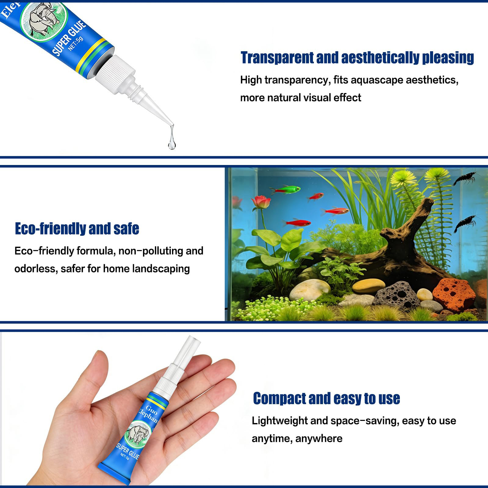 Colla Istantanea per Acquari:  - Aquarium Plant Glue Gel recensione e prezzo
